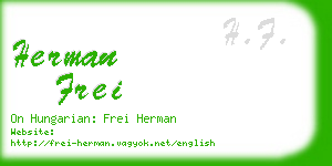 herman frei business card